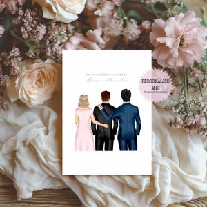 Personalised Card To My Parents From Groom / Card for Parents on Wedding Day - Wedding Day Card - Groom and Parents - Wedding Keepsake
