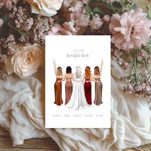 To Our Bride Card / Card from Bridesmaids - Personalised Card - Card for Bride - Wedding Card - Best Friends - Card for Her - Bridal Card