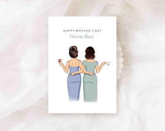 Happy Mother's Day / Personalised Card - Mother's Day Card - Card for Mum - Keepsake Card for Mum (REF:120)