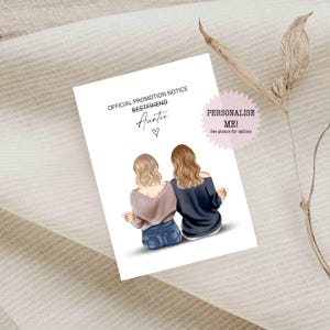 Personalised Pregnancy announcement Card / Friend Pregnancy Announcement - Card for Friend - Auntie - New Baby - Baby on the way