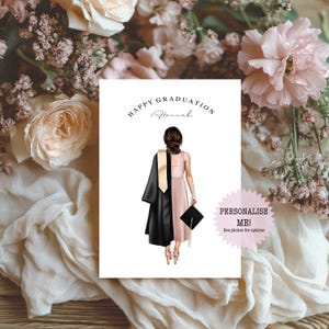 Personalised Graduation Card / Happy Graduation - Grad Card - Class of 2025 - Personalised Card - Card for Her - Congratulations Card