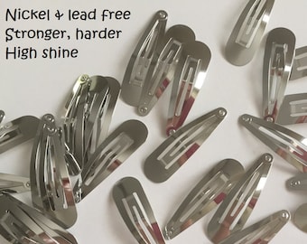 Wholesale Silver Snap Clips 50mm 2" 2cm High Quality LEAD & NICKEL Free SAFE Stronger Heavier Shinier Reliable Australia