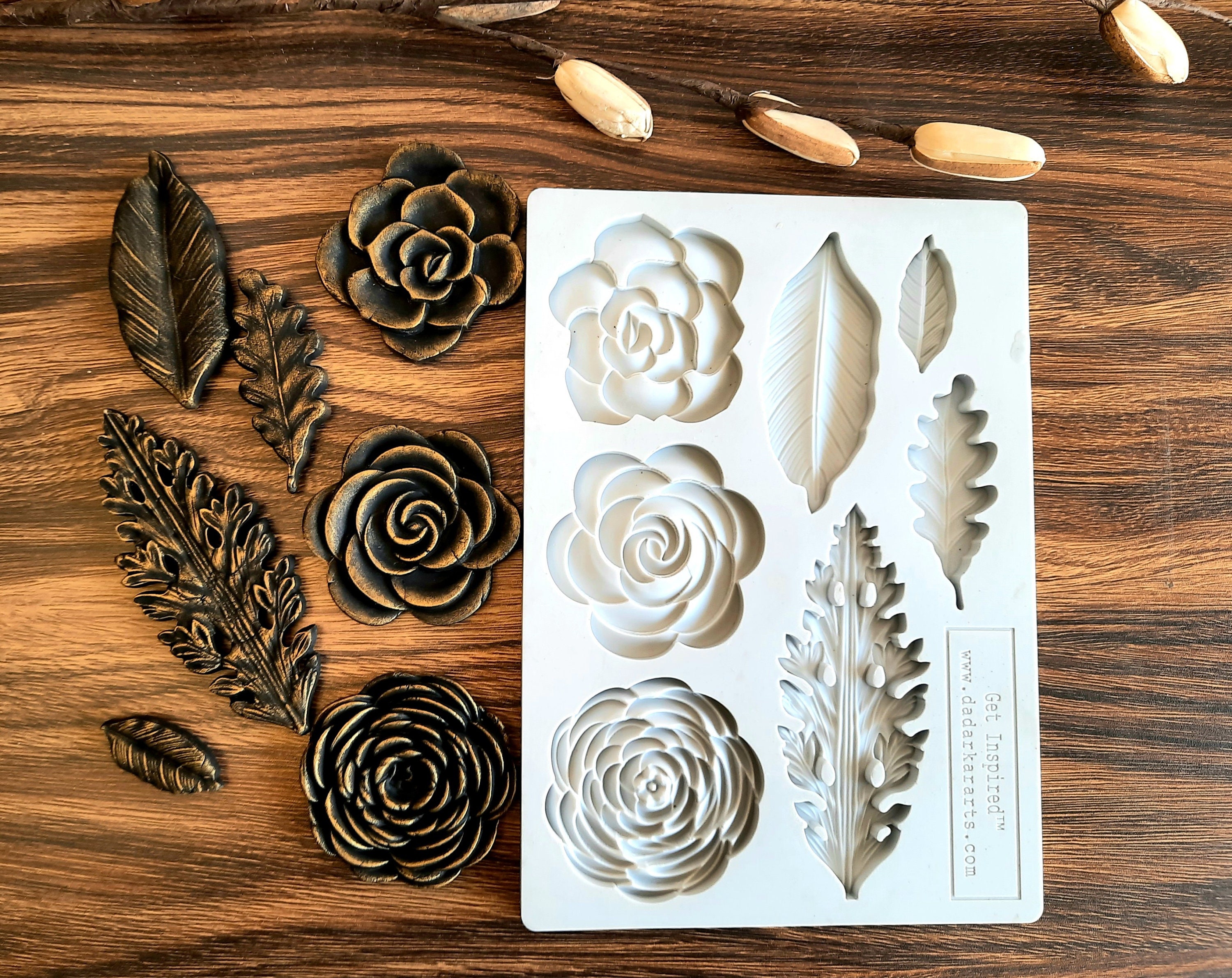 Botanical Jumbo Set Silicon Mold 9.5inchx 6.5inch By Get Etsy