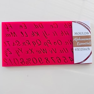Alphanumaric Essential Silicone Mould 6inchx12inch By Get Inspired