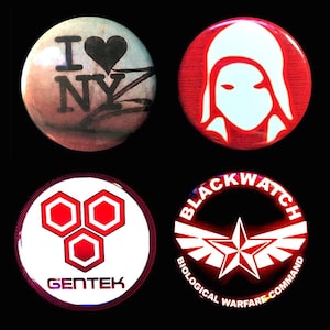 Prototype Set of Buttons, Magnets, or Keychains