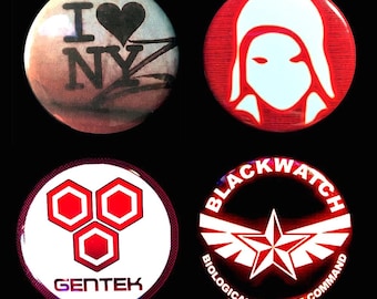 Prototype Set of Buttons, Magnets, or Keychains