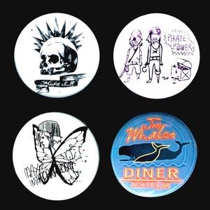 Lot de macarons, d'aimants ou de porte-clés Life is Strange