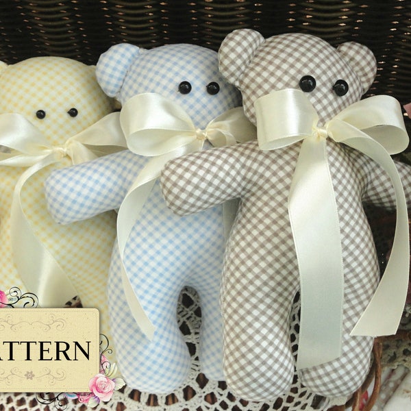 Sewing PATTERN Teddy Bear Stuffed Toy Pattern Baby Gift Soft Toys Pattern Plush Toys Stuffed Dolls Baby Bear Sewing Pattern ENGLISH in PDF