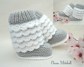 Crochet Baby Shoes Baby Booties Crochet Baby Newborn Baby Boots Knitted Baby Uggs Infant Booty Knit Baby Shower Winter Baby Booties