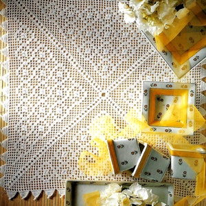 Vintage Crochet PATTERN Tablecloth Filet Crochet Placemat Crochet Table Mat Crochet Doily Crochet Table Center Vintage Pattern in PDF