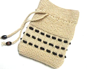 Knitting PATTERN Bag Knitted Gift Bag Knitted Pouch Drawstring Bag Easy Knitting PATTERN Gift Pouch Knitting Pattern in English ( PDF )