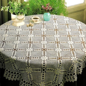 Vintage Crochet PATTERN Tablecloth Crochet Motif PATTERN in PDF
