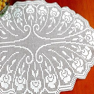 Vintage Crochet PATTERN Tablecloth Filet Crochet Placemat Crochet Table Mat Crochet Doily Crochet Table Center Vintage Pattern in PDF