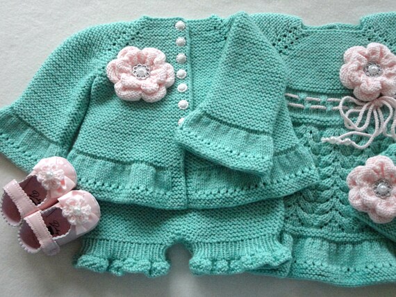 knitted baby girl clothes