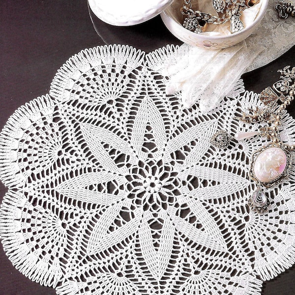 Vintage Crochet PATTERN Doily Crochet Placemat PATTERN Crochet Table Mat Crochet Doily Crochet Table Center Vintage Pattern in PDF