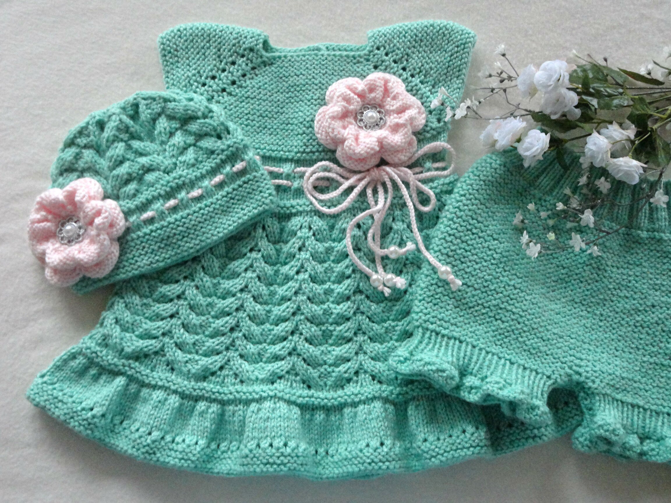 Baby Girl Cardigan Crochet Baby Dress Knitted Baby Pants Etsy