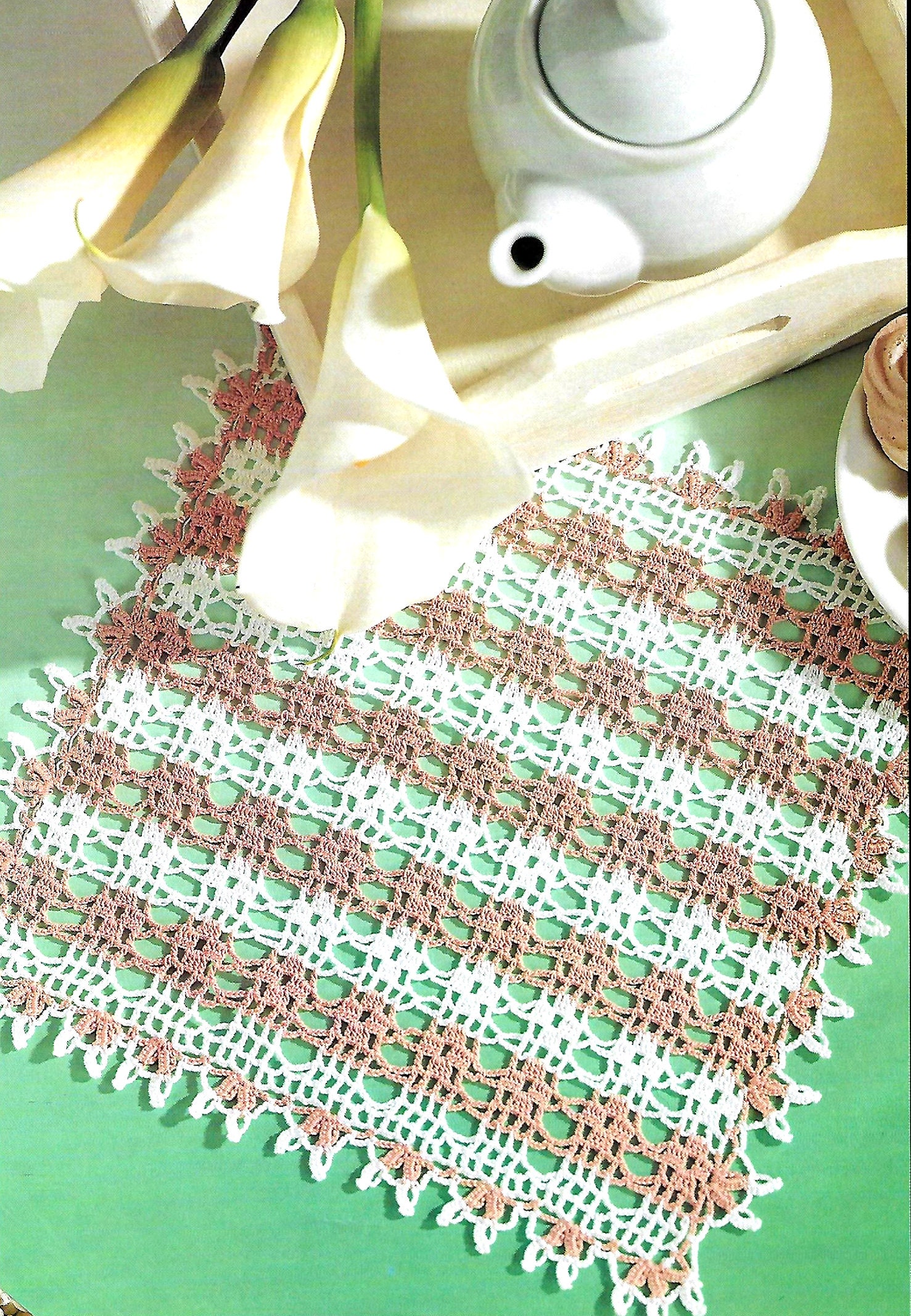Doily Table Mat 2 Vintage Crochet Squares 