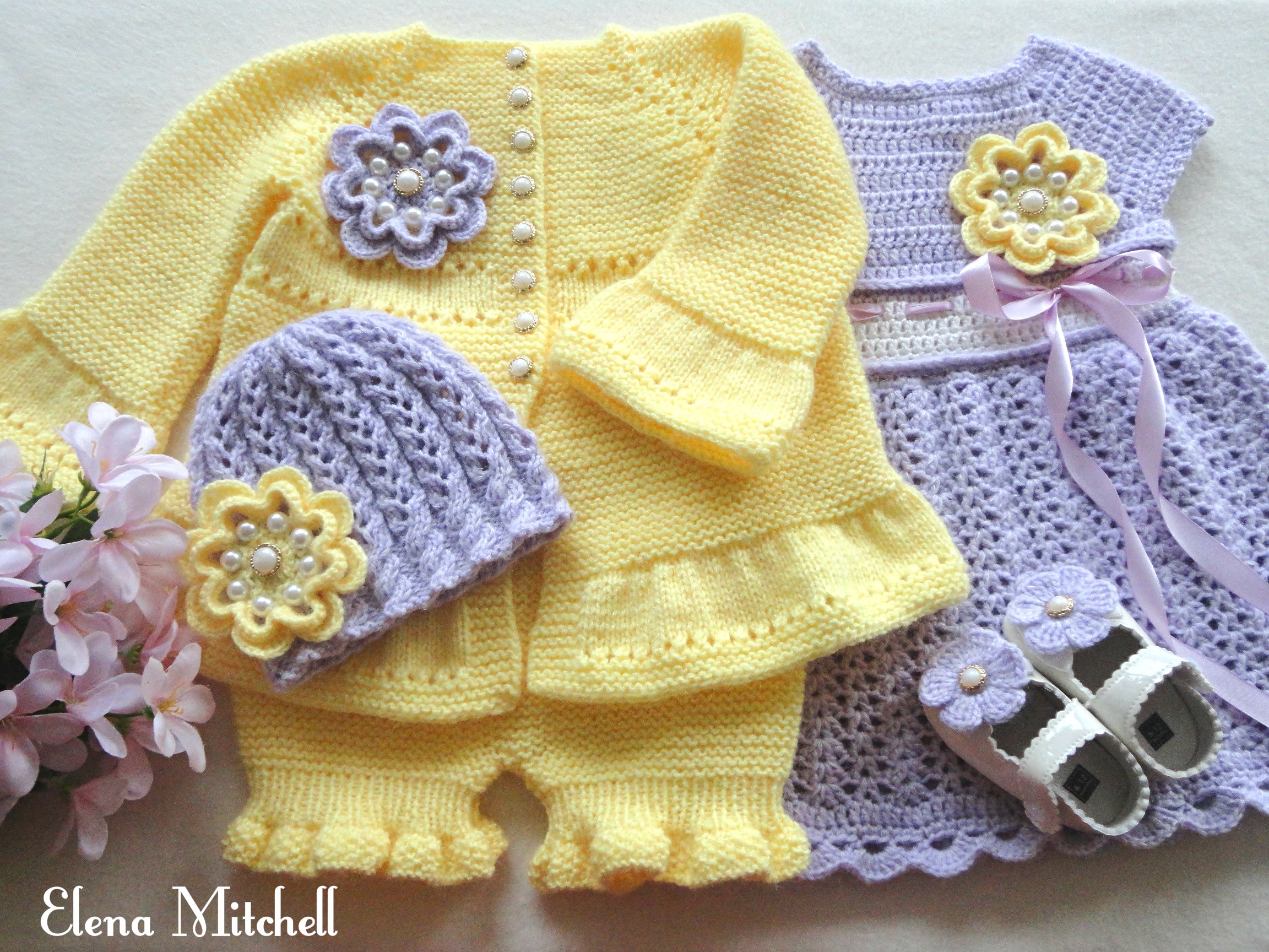 Baby Girl Cardigan Crochet Baby Dress Knitted Baby Pants Baby Etsy