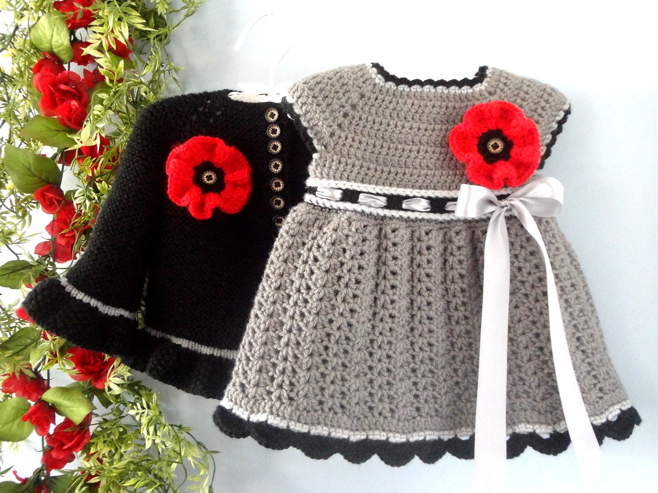 Poppy Crochet Dress Girls - Etsy