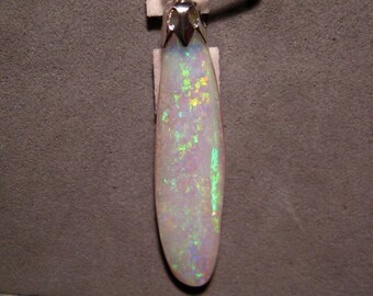 7.55 ct Opal Pendant - Solid Australian Opal - Sterling Silver