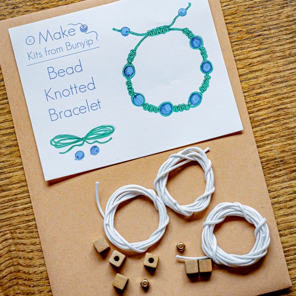 Kit per creare gioielli con bracciale annodato con perline