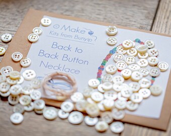Kit de fabrication de bijoux pour collier boutons dos à dos