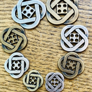 Metal Knot Button 4 sizes