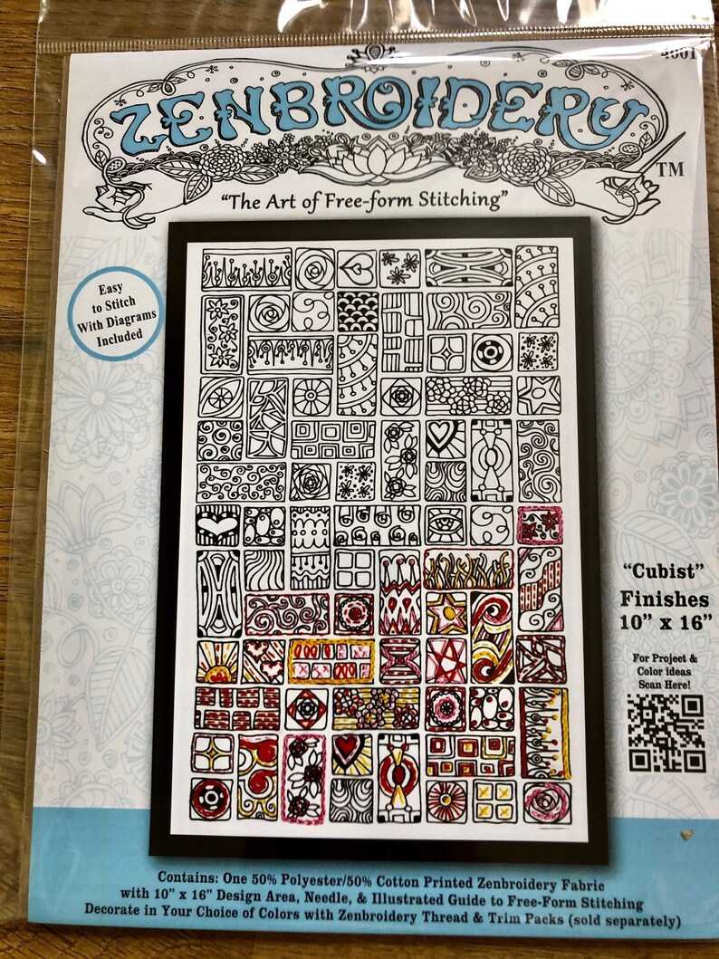 Zenbroidery Hand Embroidery Kits Etsy