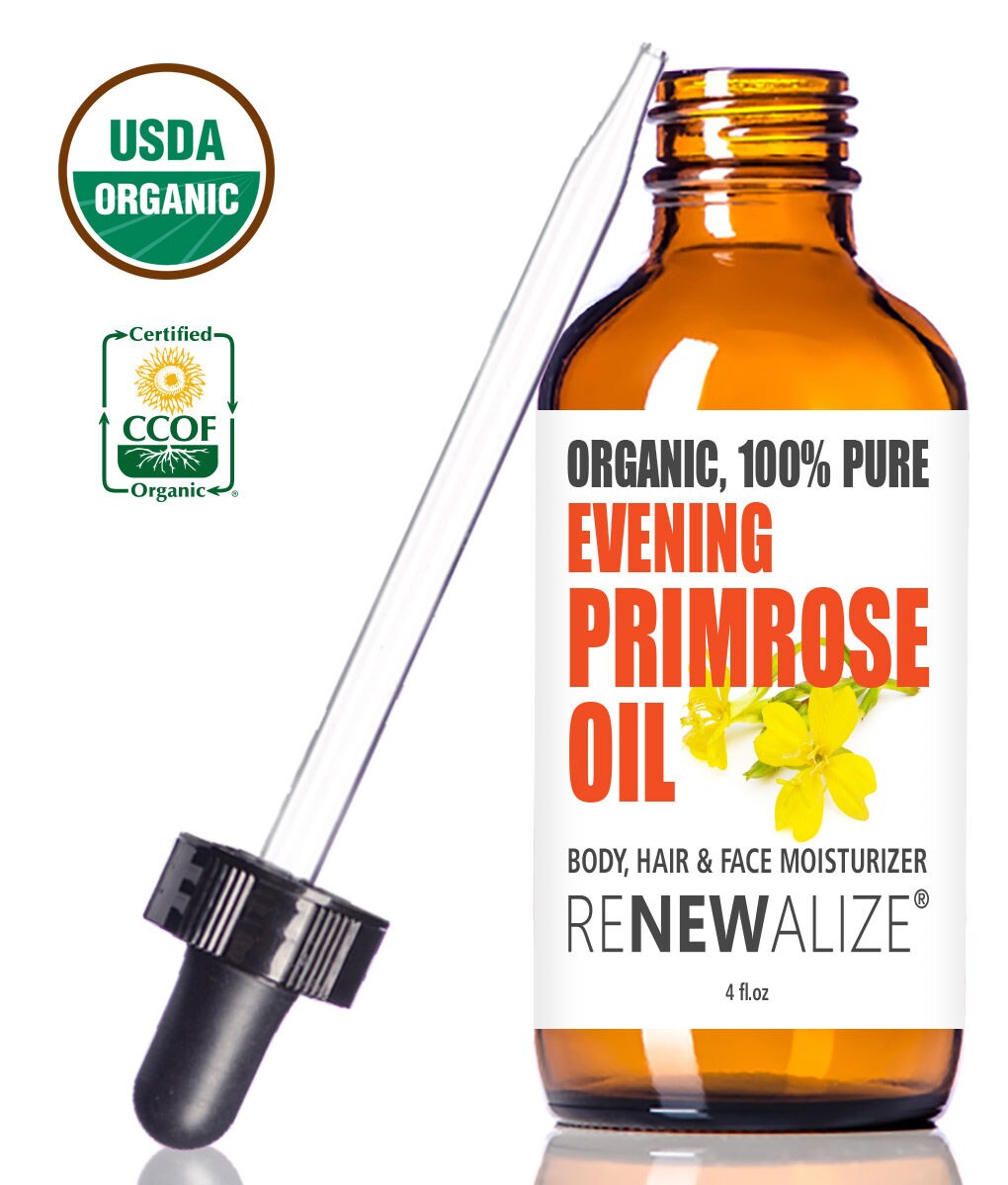 USDA Certified Organic EVENING PRIMROSE Oil in Huge 4 oz. Dark Etsy