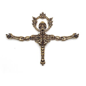 Cyberpunk sci-fi Savior Skull Pendant Charm Necklace | Brass / 925 Sterling Silver | For Men Women