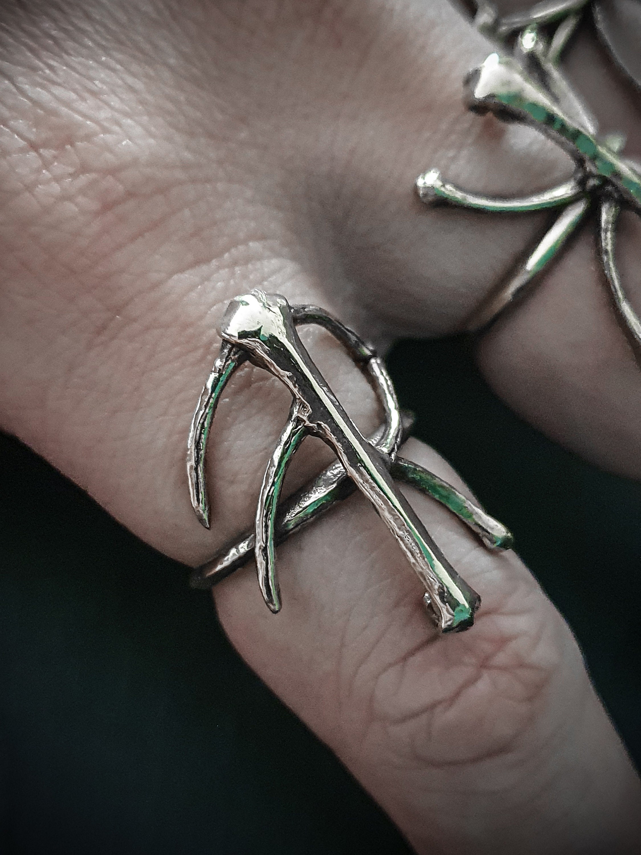 Viking Norse Bind-rune ENERGY Symbol Adjustable Ring | 925 Silver