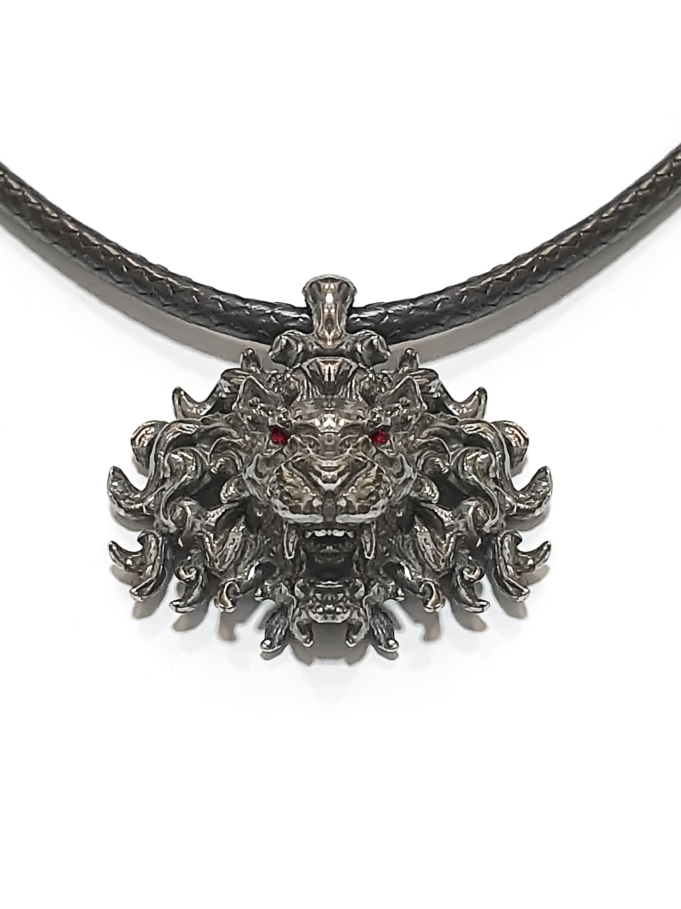 Majestic Roaring Alpha Lion Head Pendant Charm Collar / Etsy