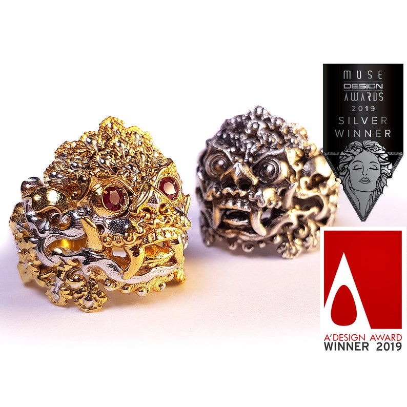 Balinese Barong Sterling Silver Lion Ring