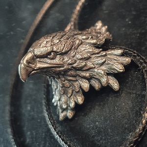 Eagle Black Hawk Falcon Big Bird predator Pendant Charm Necklace | 925 Sterling Silver | For Men