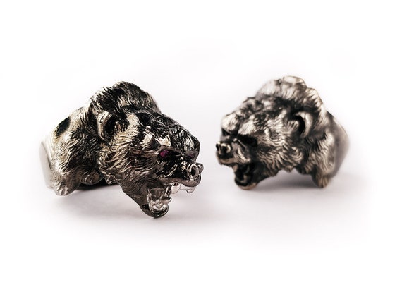 masason ②GEROCHRISTO 20号 動物黒メッ 925リング ②GEROCHRISTO 20号 動物黒メッキ 925シルバーリング