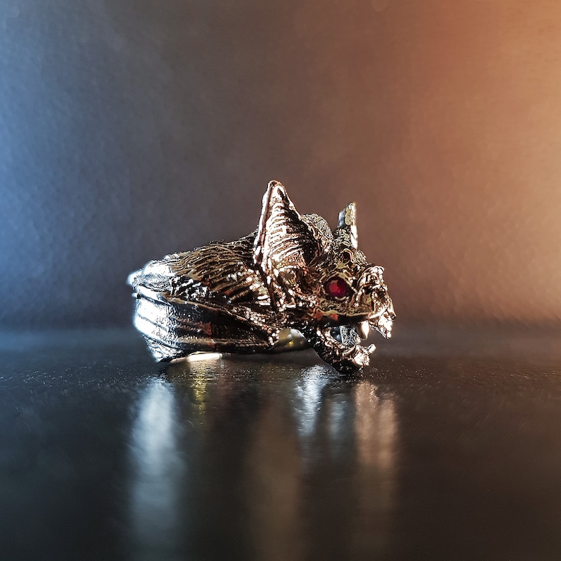 Vampire Bat Sterling Silver Ring