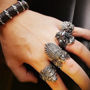 Balinese Barong Sterling Silver Lion Ring