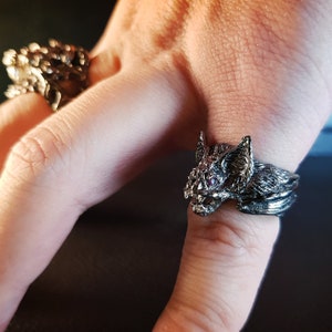 Vampire Bat Sterling Silver Ring