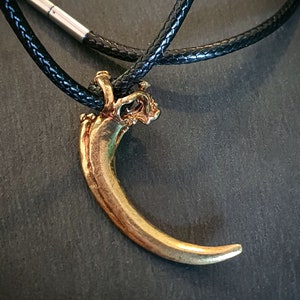 Eagle Talon claw pendant | 925 Silver + Brass | For Men Women