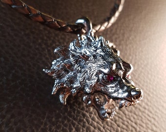 Savage Wolf Beast Werewolf Pendant charm necklace | 925 Sterling Silver | For Men Women