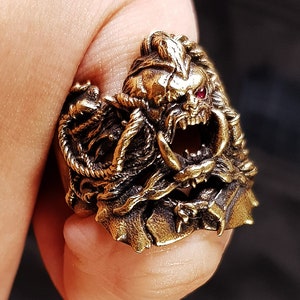 Orc Berserker 925 Sterling Silver Ring