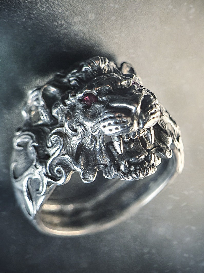 Majestic Roaring Handcrafted Alpha Male Lion King Leo Head Ring | 925 Sterling Silver