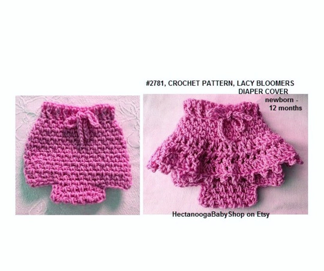 Crochet Patterns for Baby, Easy Baby Bloomers Diaper Cover, Lacy Pants
