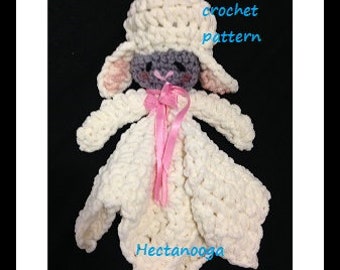 CROCHET BABY BLANKET, Crochet Lamb Lovey Security Blanket, Easy crochet pattern, Baby Gift, Soft Toy, Stuffed toy, Crochet for baby #2621