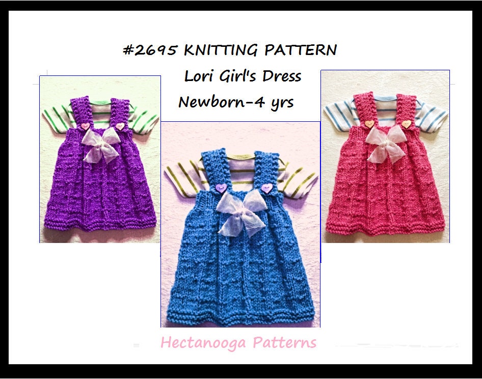 KNIT GIRL'S DRESS, Baby Dress, Girl's Knit Dress, Knitting Pattern