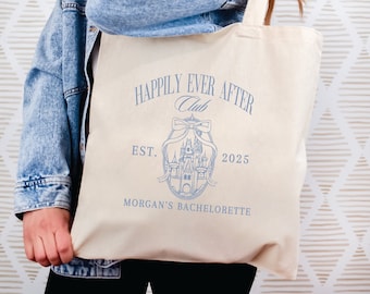 Bolso de mano "Felices para siempre": Lona personalizada para despedida de soltera