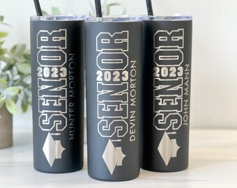 Graduation Senior  Personalized Tumbler, Laser Engraved, Custom Tumbler - Custom Skinny Tumbler - Custom Stainless Steel Cup
