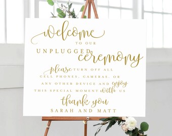 unplugged wedding etsy