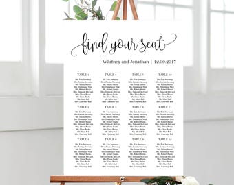 table seating chart etsy