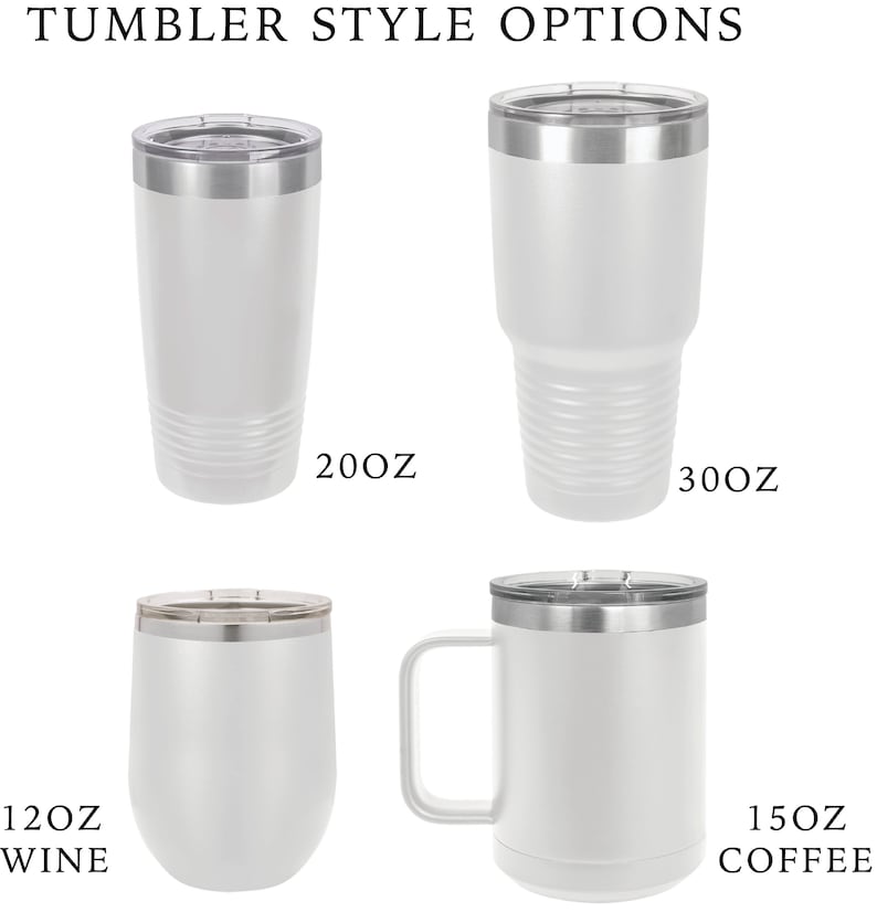 Personalized Coffee Tumbler Stainless Steel Custom Tumbler Monogram Gift Monogrammed Wine Tumbler Laser Engraved Coffee Cup